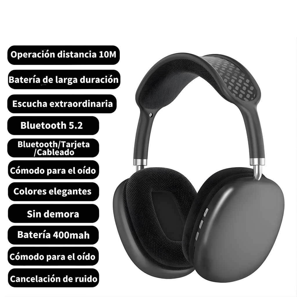 Kit 2 Drones 1 Audifonos Diadema P9