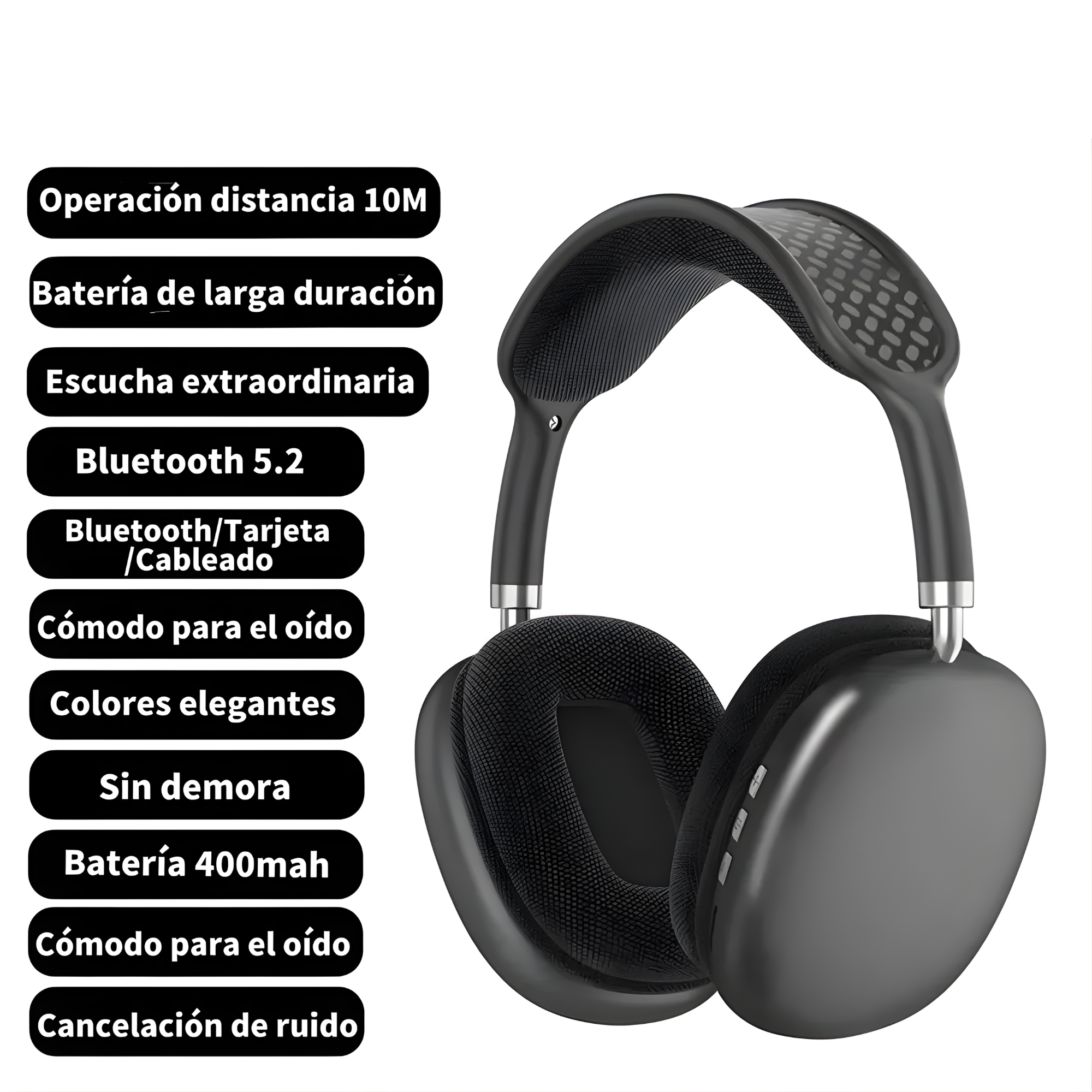Kit 2 Drones 1 Audifonos Diadema P9